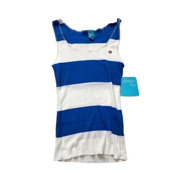 Vintage Paul Frank Tank Top, Julius, Striped, Blue & White, Medium - Picture 1 of 8